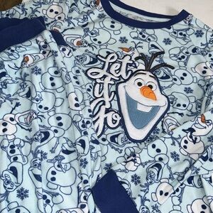 Disney Frozen Olaf Let It Go Fleece Pajama Set Womens Size Medium